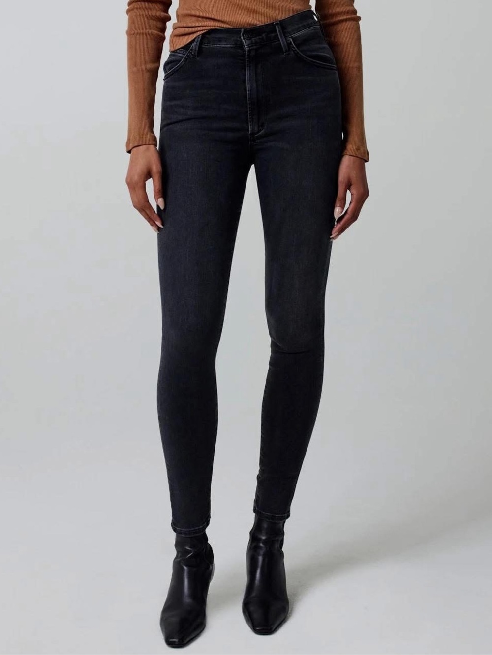 Citizens Of Humanity Black High-Rise Chrissy Jeans